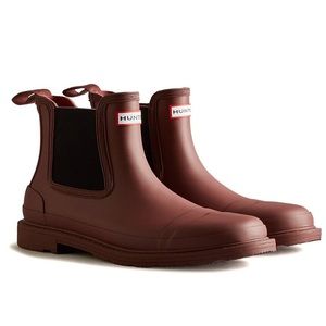 Short Burgundy Hunter Boots